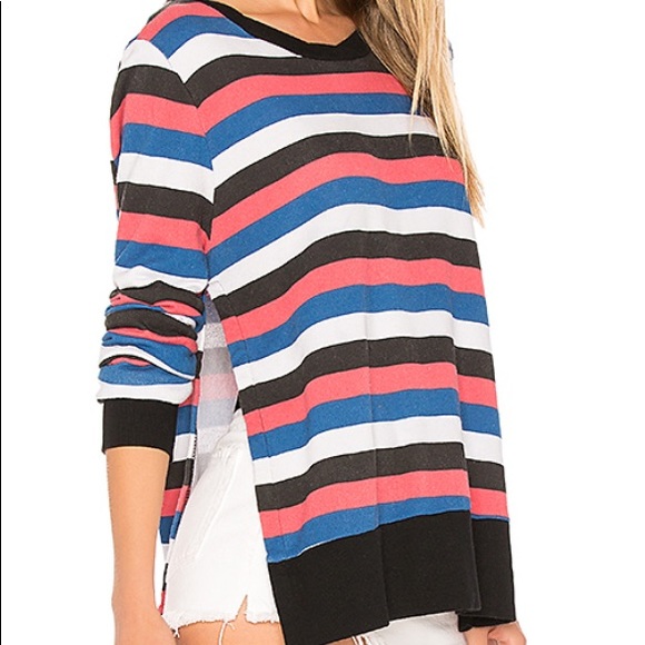 Pam & Gela Sweatshirt Stripes NWT - Picture 1 of 3